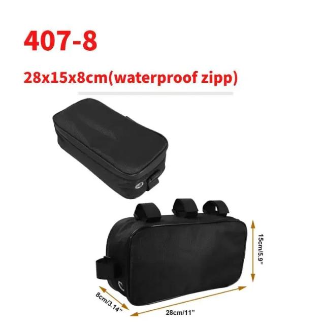 Bicicleta Frame Pack Bag com Armazenamento para Bateria Li-ion e Caixa de Ferramentas para MTB e Ebike