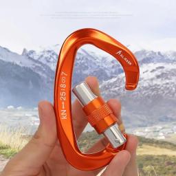 D Forma Alumínio Mosquetão Key Hooks, Mosquetão de Segurança Profissional, Escalada Segurança Master Lock, Outdoor Ascend, Ferramentas Camping, 12 KN, 25KN - Image 4