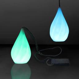 Light Up LED Balls com design Teardrop Bolas de malabarismo Brinquedos Rave Aderência confortável Luzes ergonômicas de fibra ótica para festas - Image 5