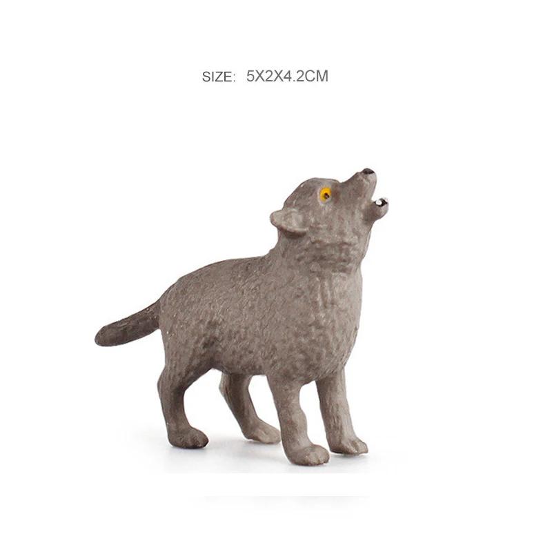 Simulação floresta selvagem animal lobo modelo grande lobo mau lobo branco figuras de ação cognitivo brinquedo crianças aprendizagem educacional presente - Image 1