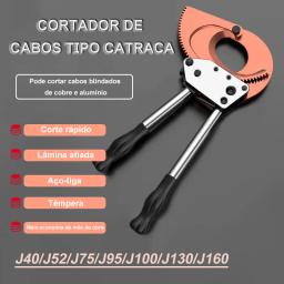 J-40 cabo tesoura catraca engrenagem fio disjuntores mão leve fio elétrico de aço trançado fio corte cabo - Image 1
