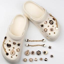 Applique Metal Toe Shoe Charms Set para Mulheres e Meninas, Acessórios de Sapato, Sheen Flowers, Sandália Ornamentos, 13Pcs - Image 6