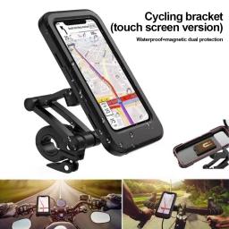 Suporte de telefone para bicicleta, suporte para navegador, totalmente fechado, à prova de chuva, à prova d'água para bicicleta e motocicleta - Image 1