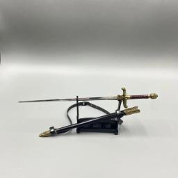 Espada Arma Medieval para Meninos, Periféricos Film Television, Bainha de Agulha, Ornamentos Artesanais de Metal, Brinquedos Samurais, Presentes, 30cm - Image 3