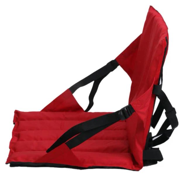 Assento estofado ajustável para caiaque com bolsa de armazenamento e coxim portátil para rafting