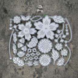PANDALAI-Corte de Metal morre para DIY Álbum, Decorativo Embossing Papel Cartão Artesanato, Floral Spray Gravado, Flor Lâmina Soco Stencils - Image 3