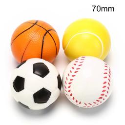 Mini macio futebol basquete beisebol tênis brinquedos 6.3cm espuma de borracha squeeze bolas anti estresse brinquedo bolas futebol mão exercício - Image 1