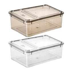 Terrário de plástico transparente para répteis, transporte de insetos e répteis, reprodução de alimentos vivos, caixa de alimentação - Image 5