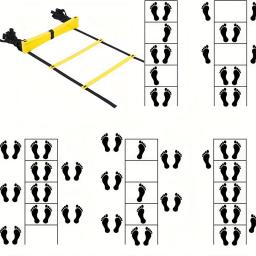 Escadas de agilidade, tiras de nylon para treinamento de velocidade e flexibilidade esportiva, equipamento de escada de energia para treinamento de futebol - Image 3