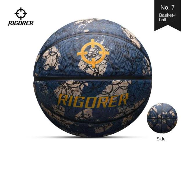 Bola de Basquete Rigoster Tamanho 7 em Borracha para Esportes ao Ar Livre, Resistente e Ideal para Aventura