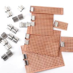 Pavios De Vela De Madeira Natural Com Bases De Metal, Vela Artesanal DIY Fazendo Suprimentos, Parffin De Cera De Soja, Pavios Sem Fumaça, 2-10cm - Image 6