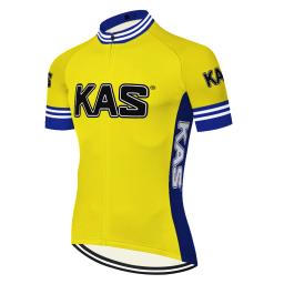 Retro Equipe KAS Ciclismo Jersey, Shorts De Bicicleta De Corrida, MTB Sportswear, 20D Gel Pad, Equipamento de bicicleta - Image 4