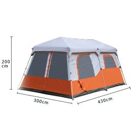 Família impermeável grande barracas de acampamento, Tenda ao ar livre, 2 quartos e 1 salão, 12 pessoas, Venda - Image 5