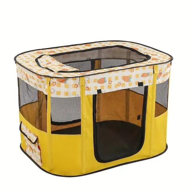 Playpen Portátil e Dobrável para Cães e Gatos - Centro de Parto Pet, Caixa Kennel para Uso Interno e Externo, Ideal para Viagens e Camping