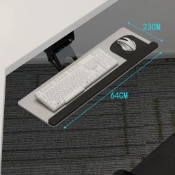 Suporte de teclado ergonômico deslizante e inclinado, tamanho xl, descanso de pulso, com dois mouse pads para mesa de computador, suporte de bandeja de teclado lk06ad - Image 6