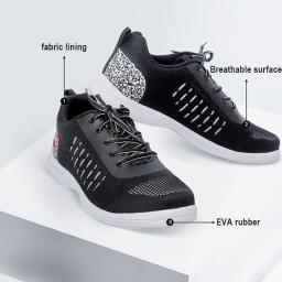 Sapatas do esporte das sapatas de boliche que correm o ciclismo sapatas respiráveis com superfície respirável da almofada das sapatas antiderrapantes de borracha de eva - Image 4