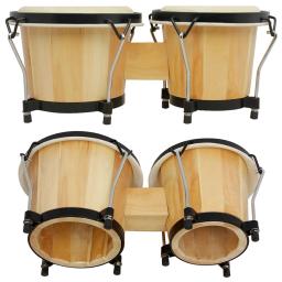 Bongos madeira percussão instrumento para adultos e crianças, bateria, 5.5 "e 6" - Image 3