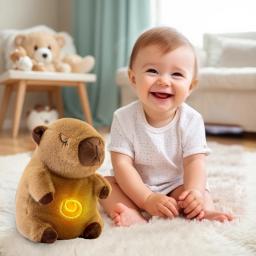 Respiração bebê capivara boneca de pelúcia brinquedos para crianças música calmante bebê dormindo companheiro som e luz bonecas de pelúcia brinquedo presente - Image 6