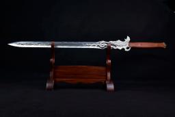 Espada Verdadeira em Aço Inoxidável, Arma Relâmpago do Guerreiro, Guerreiro Antigo, Filme Americano, Artes Marciais Katana, 99cm - Image 4