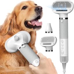 Portátil Handheld Dog Blow secador com escova, Pet Lavagem, Dog Grooming Equipment, 5 em 1 - Image 1