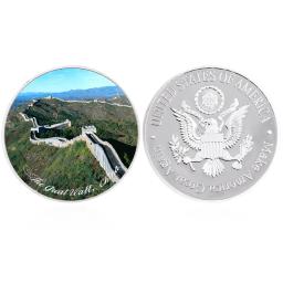Conjunto de Moedas Comemorativas das Sete Maravilhas do Mundo, Coleção Comemorativa, Desafio, Presente de Ornamento, 7 peças por conjunto - Image 6