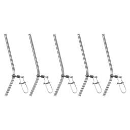 Tubo de bronze com Double Ends, Pesca Balance Connector, Anti Emaranhado, Equipamento de pesca marítima, estilo pequeno, 5 cm, 7 cm, 9cm, 5 Pcs - Image 1