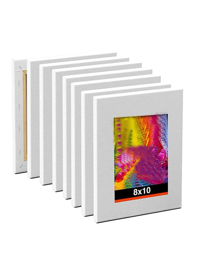 Placa de Lona Esticada 8x10 Polegadas em 100% Algodão para Pintura com Acrílico e Tinta a Óleo