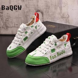 Design rasgado de tênis robusto respirável masculino, oco, plataforma antiderrapante, calçados esportivos casuais, luxo, verão - Image 1