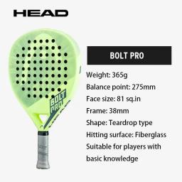 Raquete De Tênis De Cabeça Com Fibra De Carbono, Série BOLT, Gaiola De Padel - Image 1