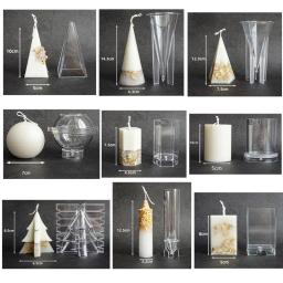 Diy forma geométrica acrílico vela molde ins net vermelho folha de ouro fragrância vela artesanal sabão decoração artesanato ferramenta - Image 4