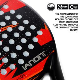 Raquete de padel IANONI Superfície de fibra de carbono com memória EVA Flex Foam Core Padel Raquetes de tênis leves - Image 5