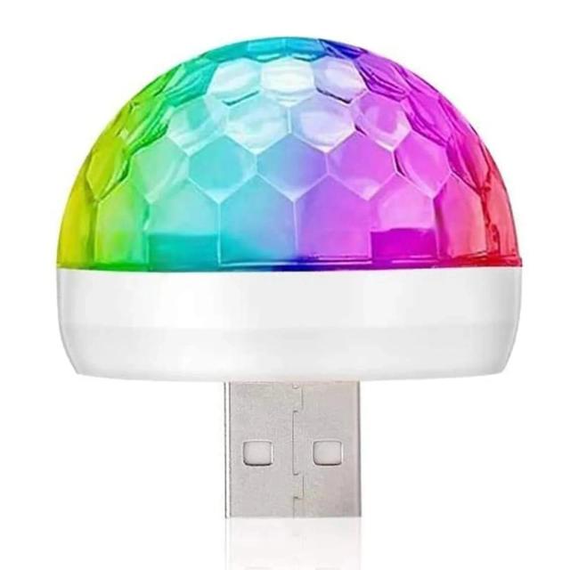 Luz de Discoteca USB com Ativação por Som - Lâmpada LED Mágica para Festas e Ambientes Especiais