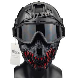 Capacete de Airsoft FAST com máscara Tactical Goggles, Equipamento de proteção balístico super grosso de 6 MM, para jogo de paintball de tiro CS BB CQB - Image 1