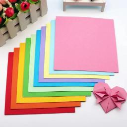 100 folhas de papel origami dupla face cor quadrada guindaste de papel dobrável para projetos de artes e ofícios infantis diy 15x15 cm - Image 3
