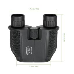 Binóculos profissionais para esportes, alta potência binocular, portátil caça telescópio, bolso escopo, prisma BAK4, 10x25 - Image 4