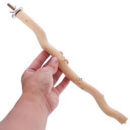 Madeira Stand Rod Brinquedos para Papagaio, Swing Pendurado, Branch Poleiro, Gaiola De Pássaro, Pet, Brinquedo De Mastigação, Playground, Pássaro Suprimentos, 1Pc - Image 2
