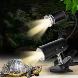 Mini lâmpada de aquecimento para répteis, lâmpada de calor, UVA e UVB, calor, anfíbios, lagartos, controlador de temperatura, Turtle Light, 25 W, 50W - Image 2