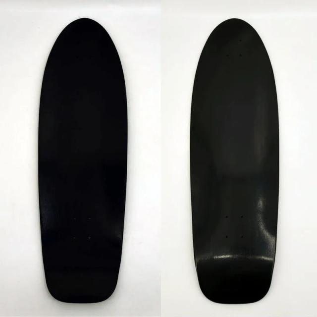 Deck de Longboard Preto Profissional 34" para DIY com 4 Rodas - Acessórios de Surfskate para Adolescentes