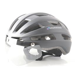 Capacete de bicicleta masculino feminino óculos de sucção magnética capacete de bicicleta com luz traseira recarregável usb capacete de ciclismo moldado integralmente - Image 2