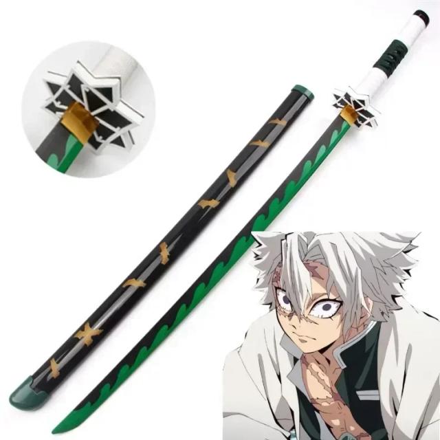 72/104cm demon slayer katana kimetsu não yaiba lâmina anime cosplay prop tanjirou mitsuri tamanho real japonês katana sabre brinquedo do miúdo