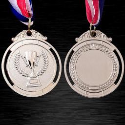 Gold Silver Bronze Award Medal com fita do pescoço, medalha de metal para crianças, reunião esportiva escolar, 2 polegadas - Image 3