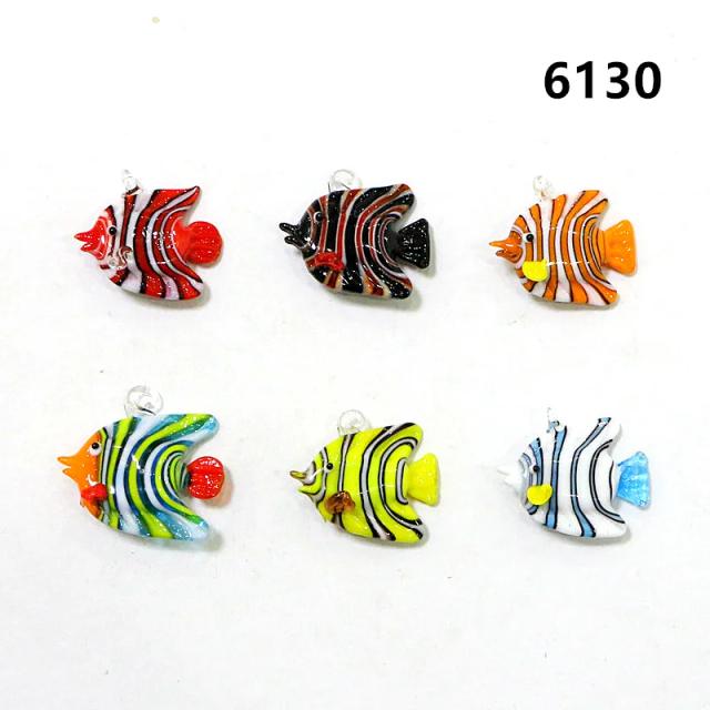 Conjunto de 6 Estatuetas Flutuantes de Vidro para Aquário com Animais do Mar - Decoração Bonita para Tanques de Peixes
