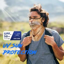 Esporte cachecol animais padrões respirável anti-uv à prova de vento pendurado orelha máscara facial pescoço gaiter caminhadas ao ar livre pesca bandana masculino - Image 2