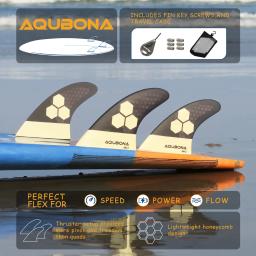 Quilhas de fibra de vidro para prancha de surf, quilhas duplas de cavidade ii am para prancha de surf com saco de aletas, parafusos e chave de aleta (conjuntos pequenos, médios e grandes) - Image 1