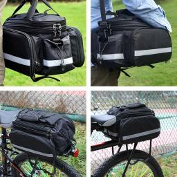 Bicicleta impermeável do banco traseiro Trunk Bag, Multi- Function Pack portátil, extensível Ciclismo Bagagem Pacote, Mochila de bicicleta - Image 3