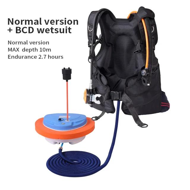 Equipamento Inovador de Mergulho: Snorkel com Ventilador Móvel e Suporte para Explorações de até 10m por 3,5 a 5 Horas em Águas Geladas.