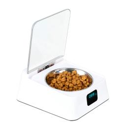 Alimentador Inteligente Pet com Tampa Aberta Automática, Alimentador De Alimentos Para Gato, Carregamento USB, Tela LED, Sensor Infravermelho - Image 1