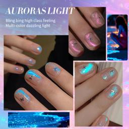 NASCIDO PRETTY-esmalte de gel magnético, brilho brilhante, cristal de fadas, DIY, gato azul, esmalte de verão, 10ml - Image 4