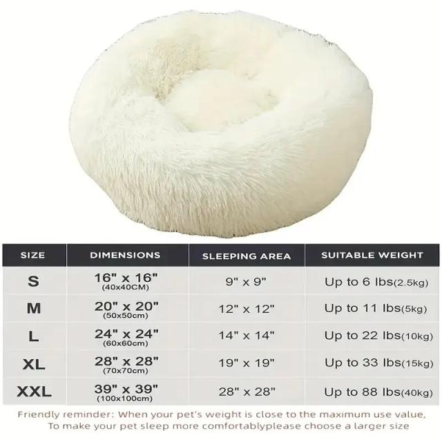 Cama Super Confortável para Gatos e Cães, Ninho Quente de Pelúcia, Ideal para Um Sono Tranquilo