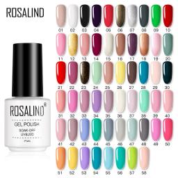 ROSALIND-Garrafa de vidro clássica para Nail Art Design, Pure Color Nail Gel, Primer Semi Permanente, Top Coat, LED brilhante e lâmpada UV - Image 2